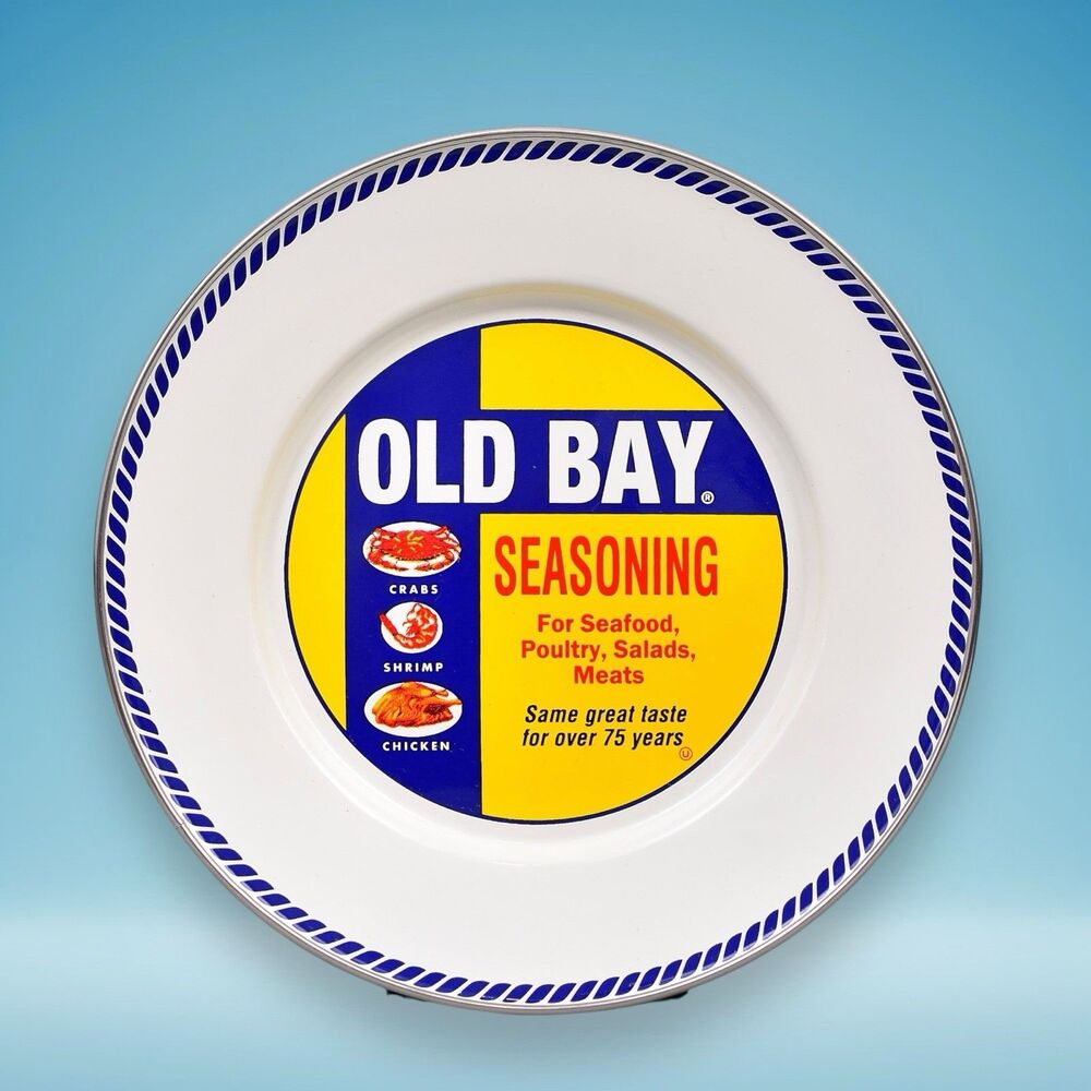 Old Bay Seasoning Chesapeake Bay Enamelware 15 1/2” Serving Plate